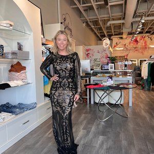 Statement Sequined Bodycon Gown